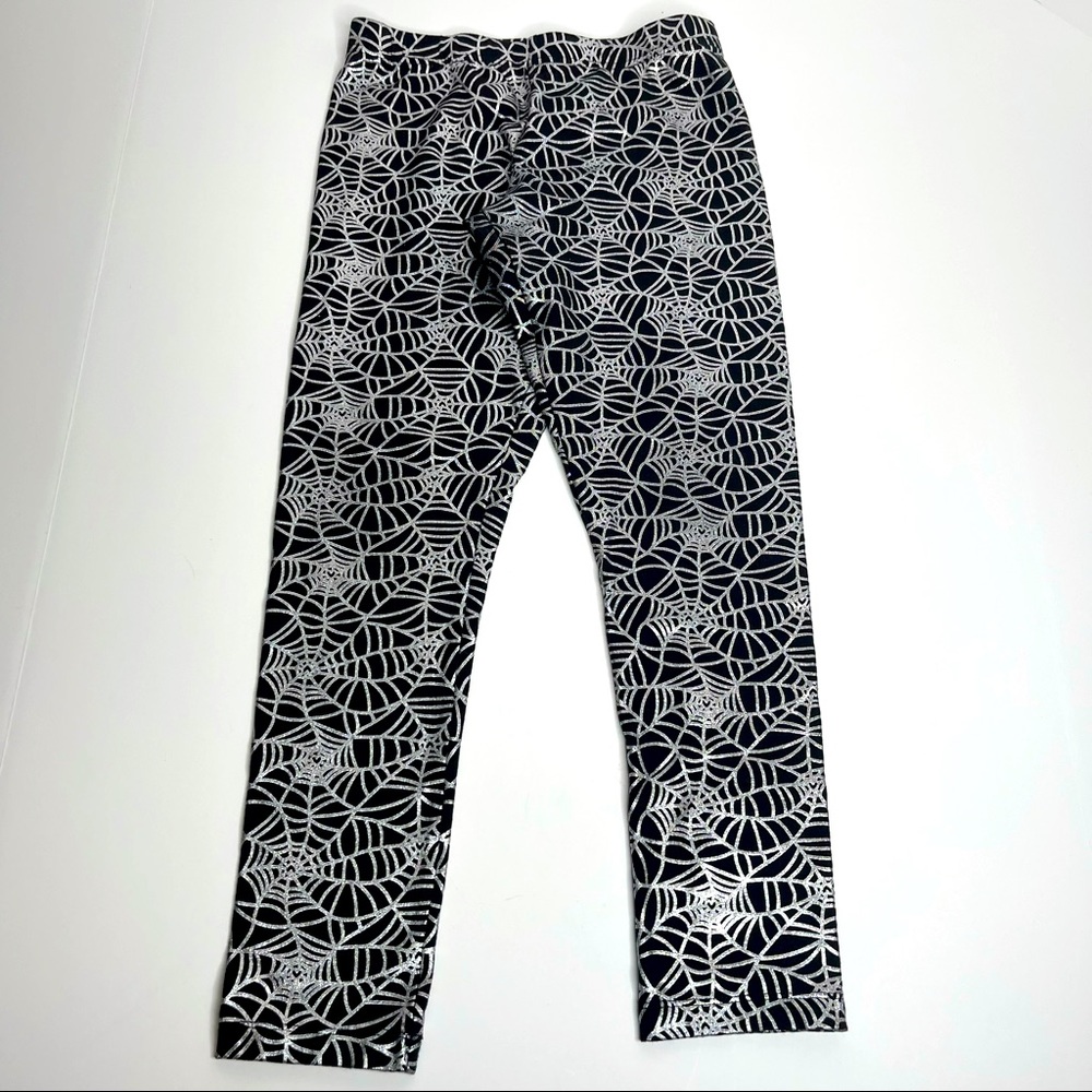 Way To Celebrate! Halloween Spiders Web Leggings L